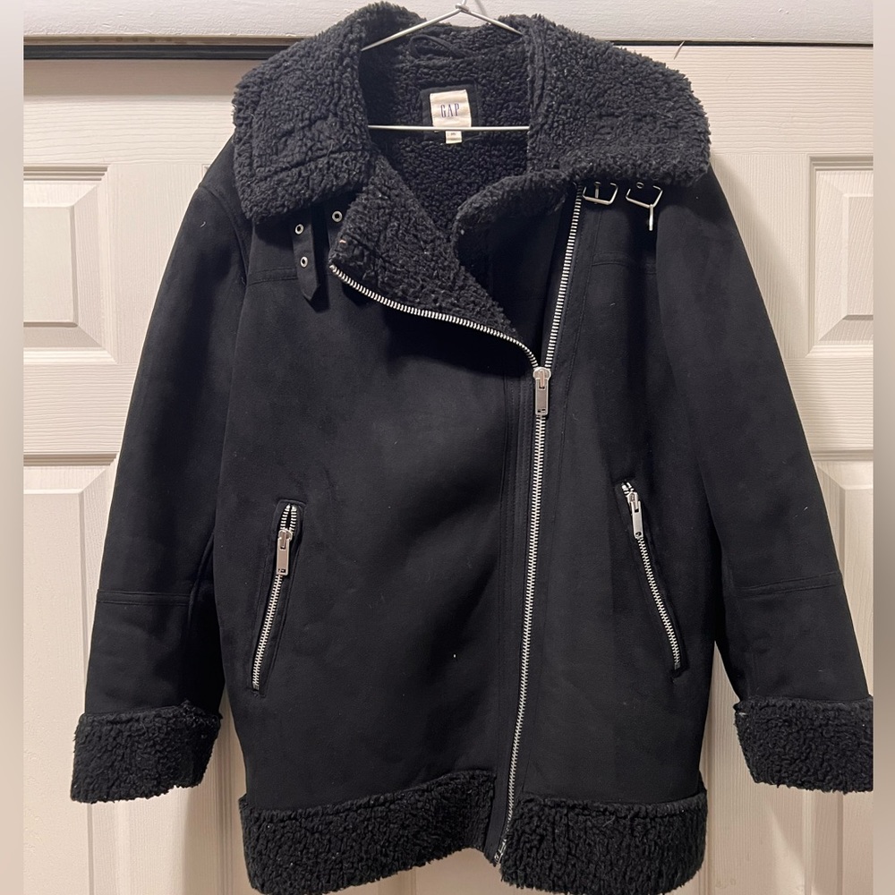 Gap Sherpa Moto Jacket Oversized XXL